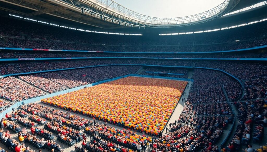 Фандвижение: как организовать флэшмоб на стадионе - иллюстрация