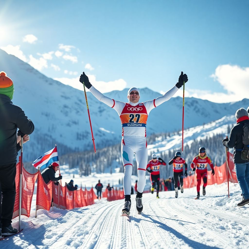 Александр Большунов выигрывает классическую 15 км в финале Кубка России