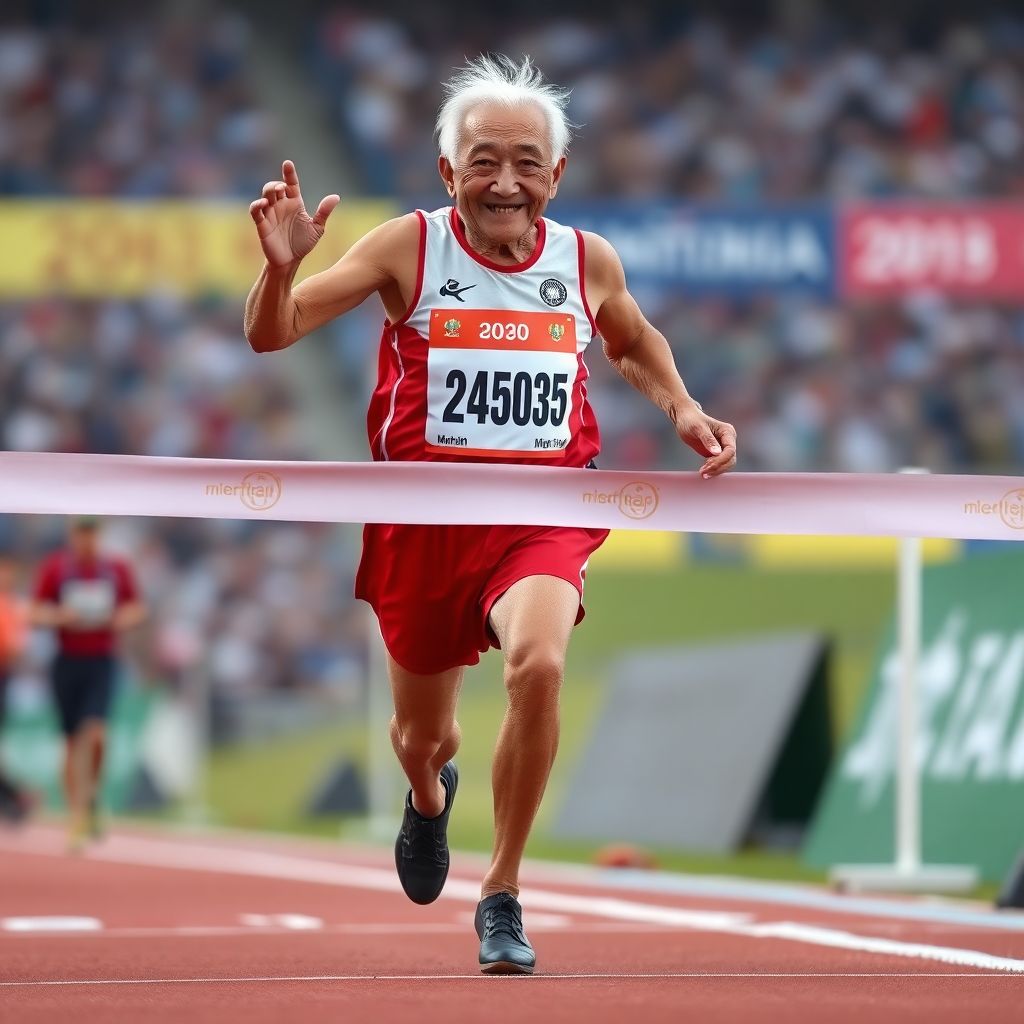 92-летний бегун из Монголии выиграл чемпионат мира на 100 метров за 18 секунд